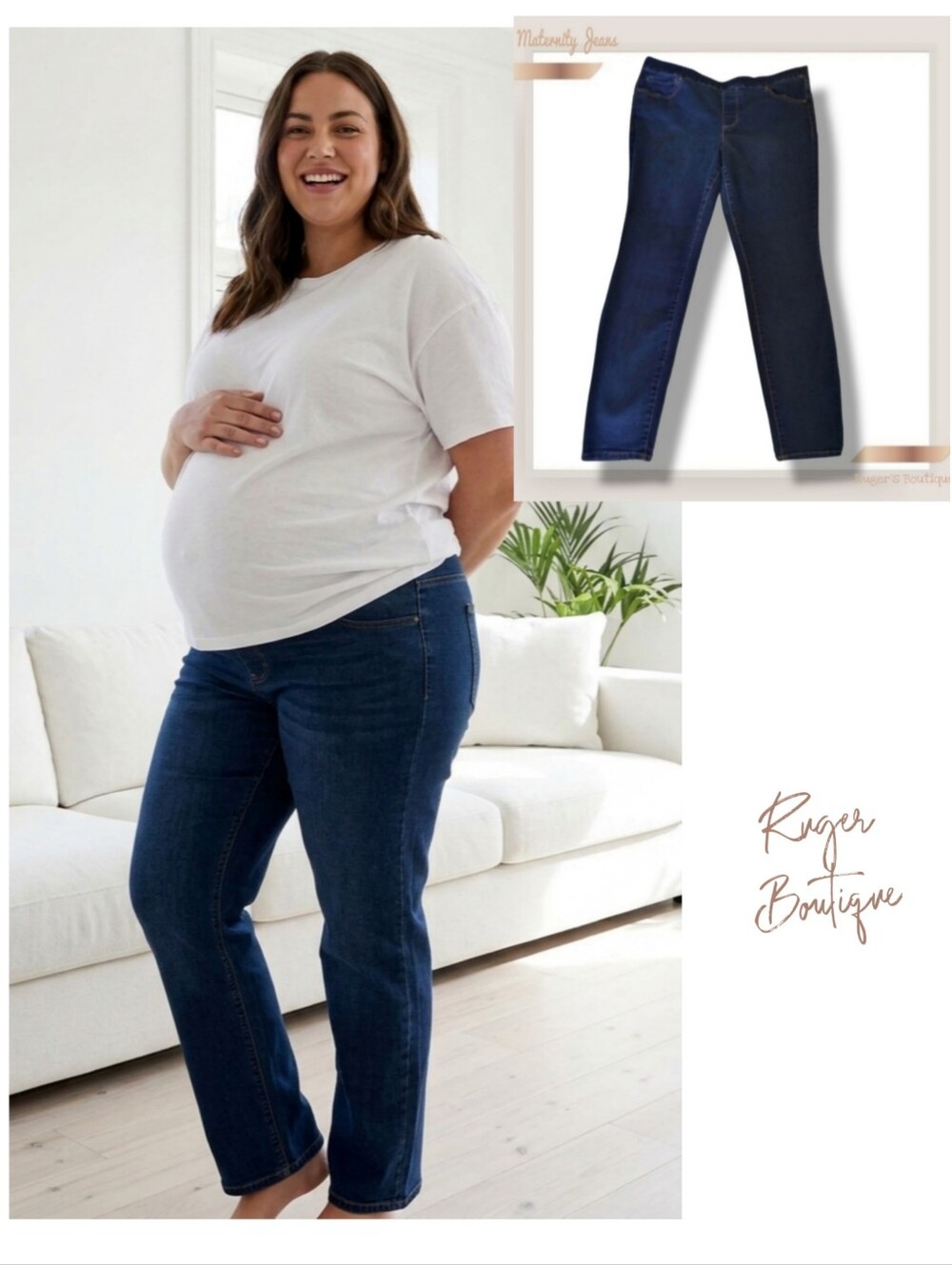 🌿Womens Maternity Jeans Tapered 18w Regular
